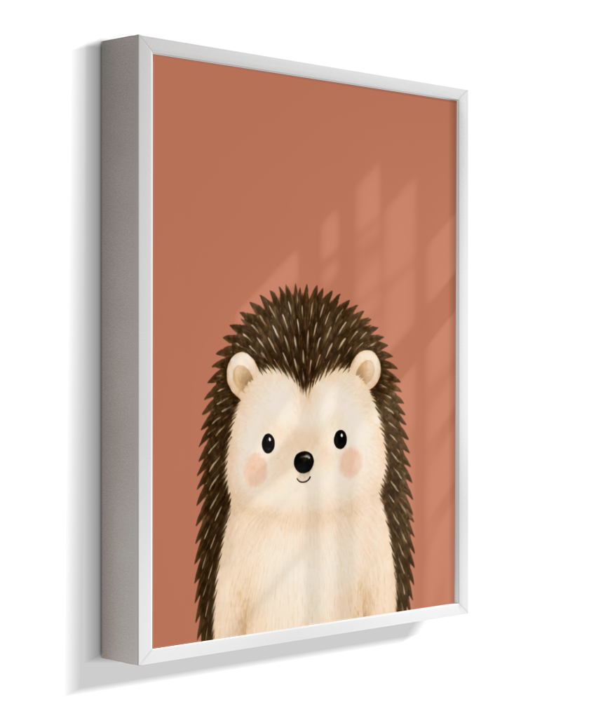 Porco espinho perfil (fundo rose)