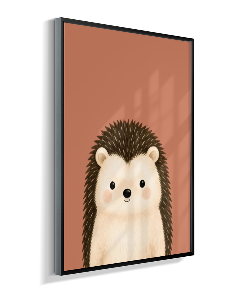 Porco espinho perfil (fundo rose)