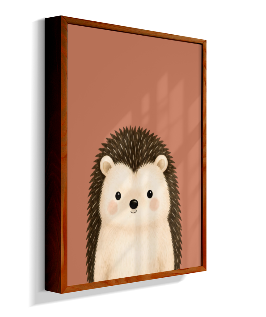 Porco espinho perfil (fundo rose)