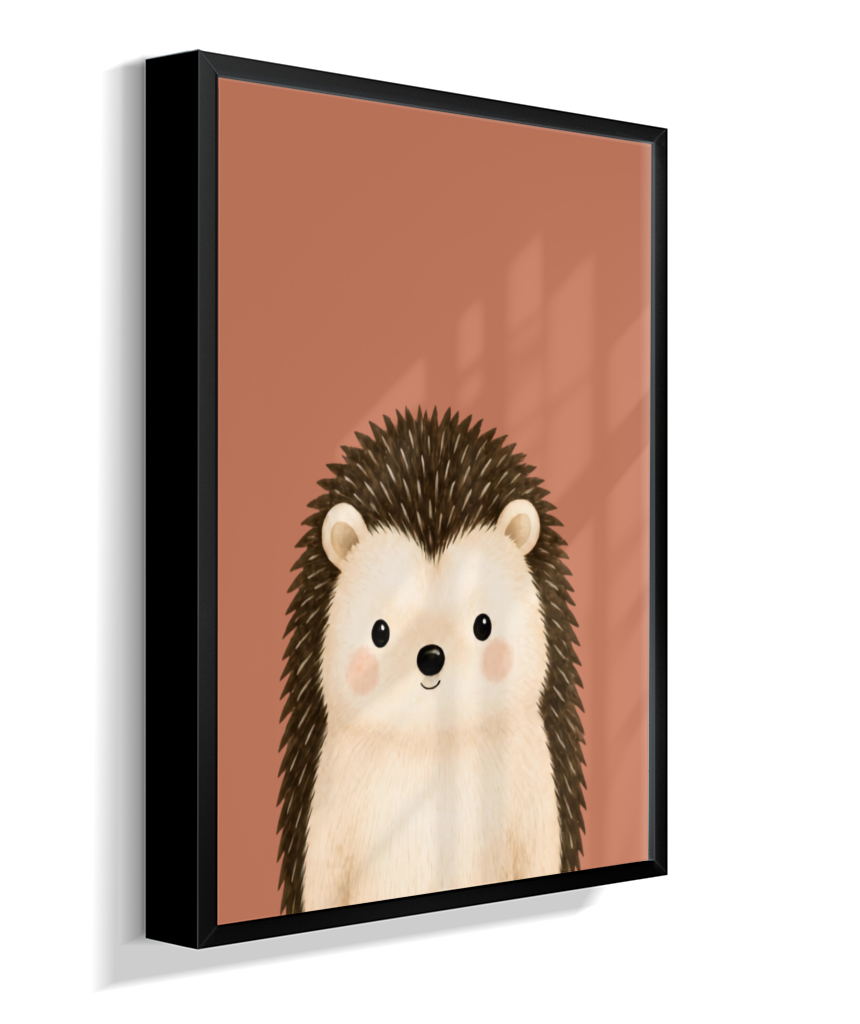 Porco espinho perfil (fundo rose)