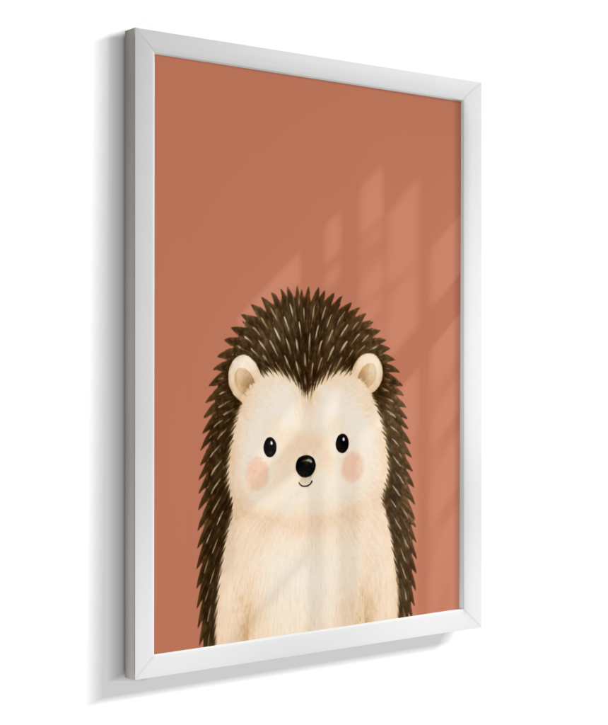 Porco espinho perfil (fundo rose)