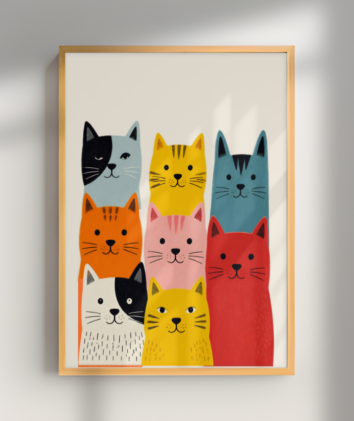 Gatos coloridos