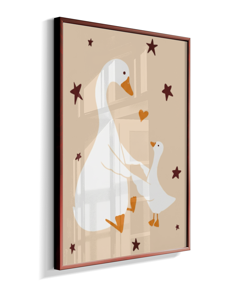 Patos (mãe e filhote)