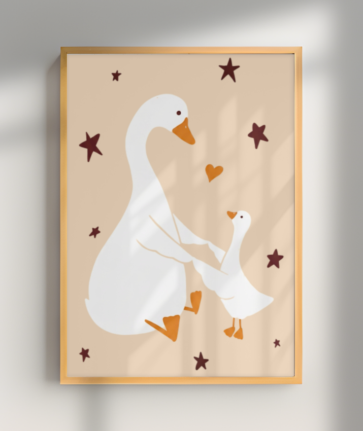 Patos (mãe e filhote)