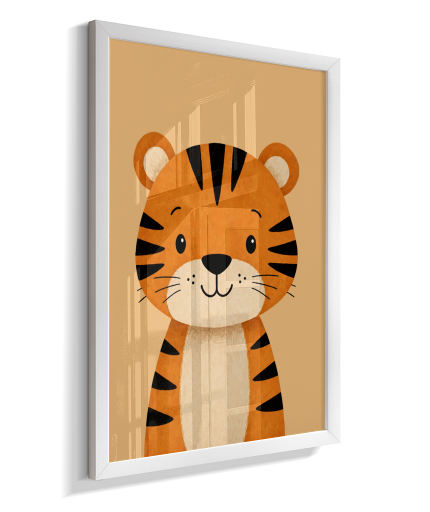 Tigre perfil (fundo amarelo)