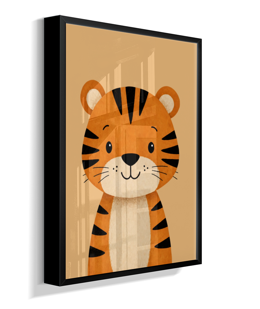 Tigre perfil (fundo amarelo)