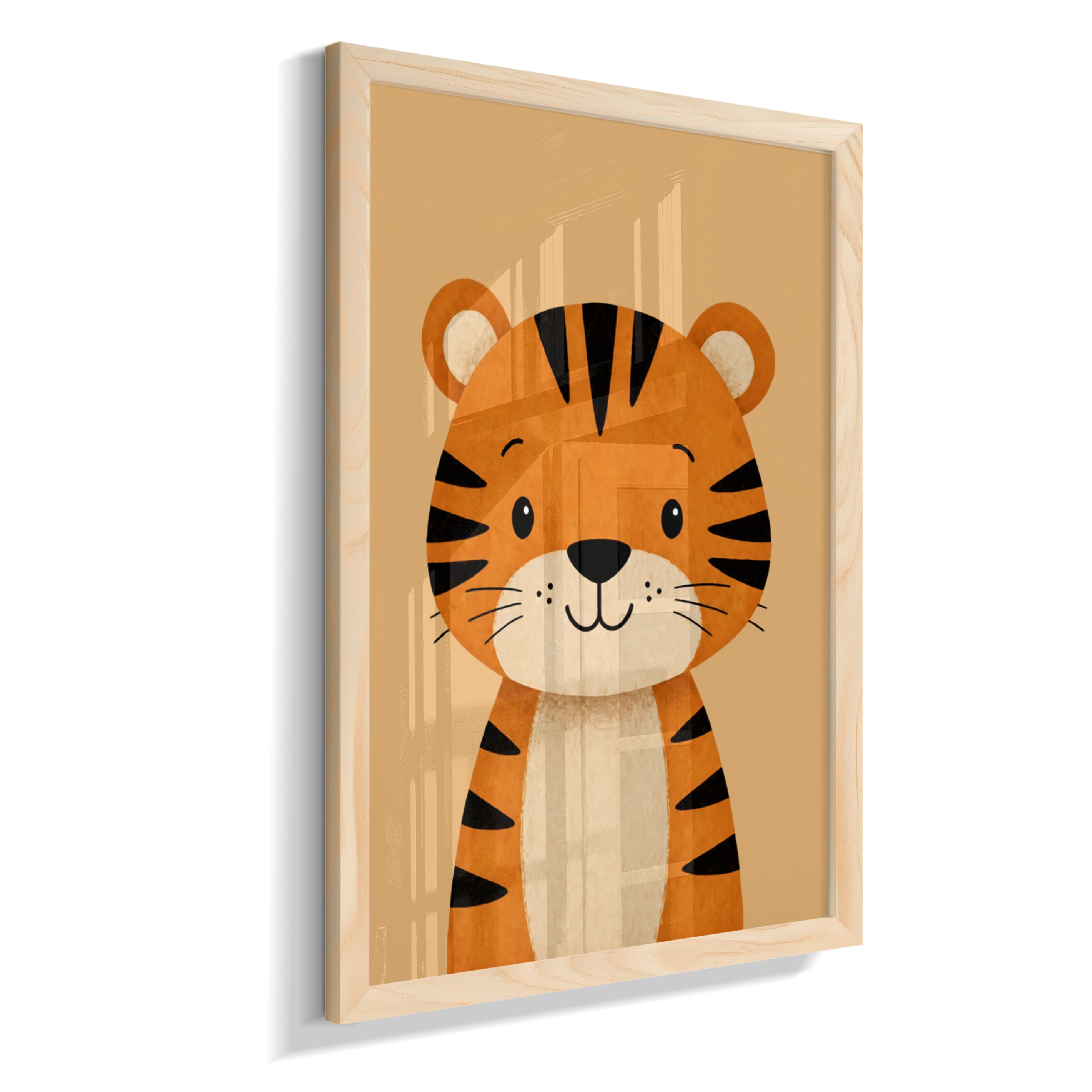 Tigre perfil (fundo amarelo)