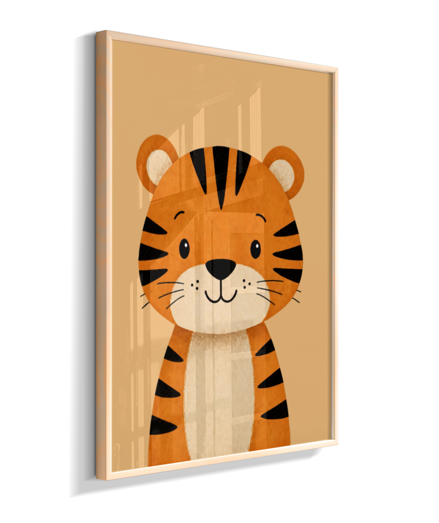 Tigre perfil (fundo amarelo)
