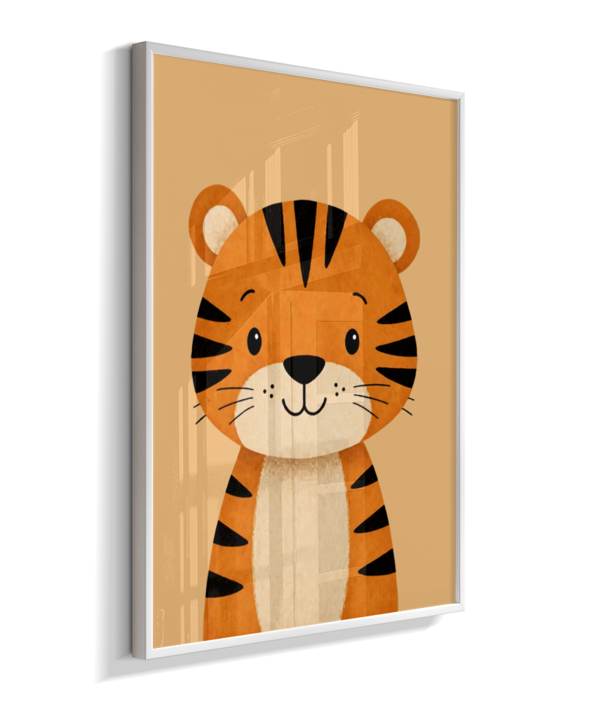 Tigre perfil (fundo amarelo)