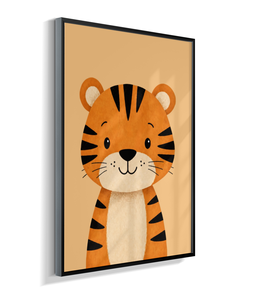 Tigre perfil (fundo amarelo)