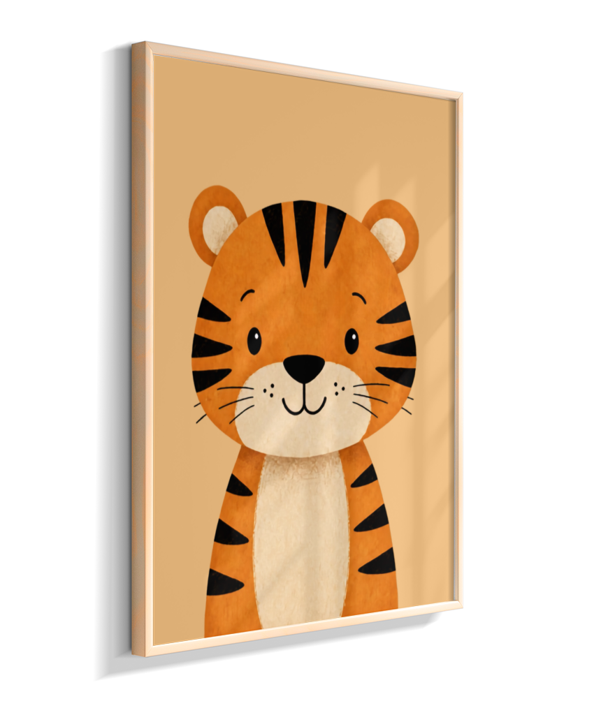 Tigre perfil (fundo amarelo)