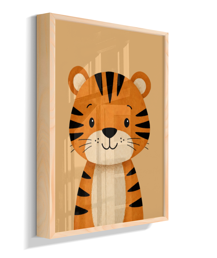 Tigre perfil (fundo amarelo)