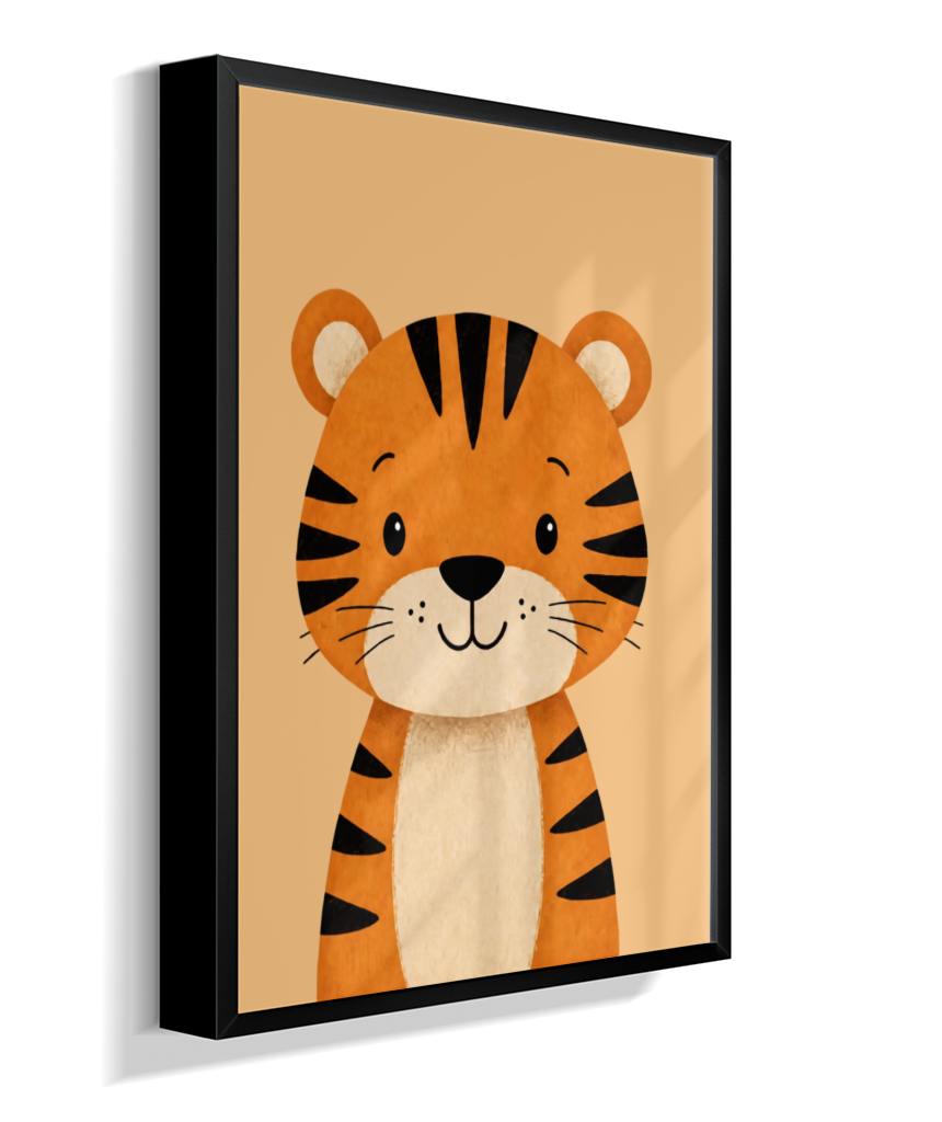 Tigre perfil (fundo amarelo)