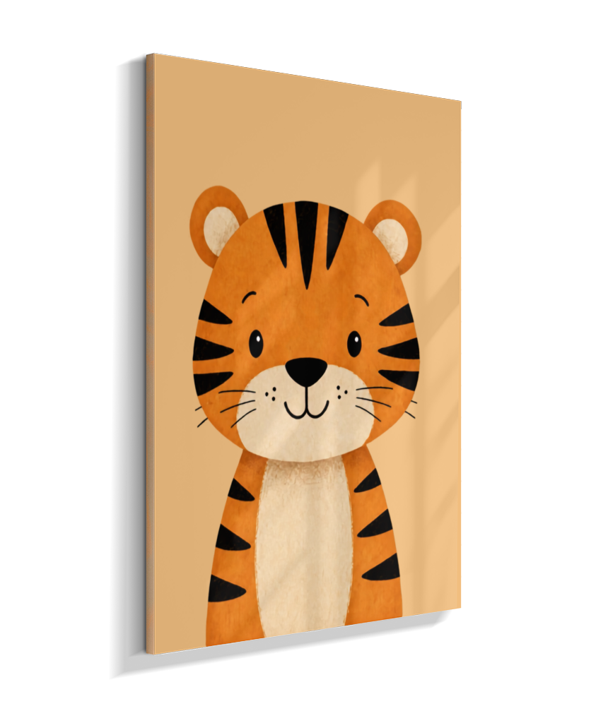 Tigre perfil (fundo amarelo)