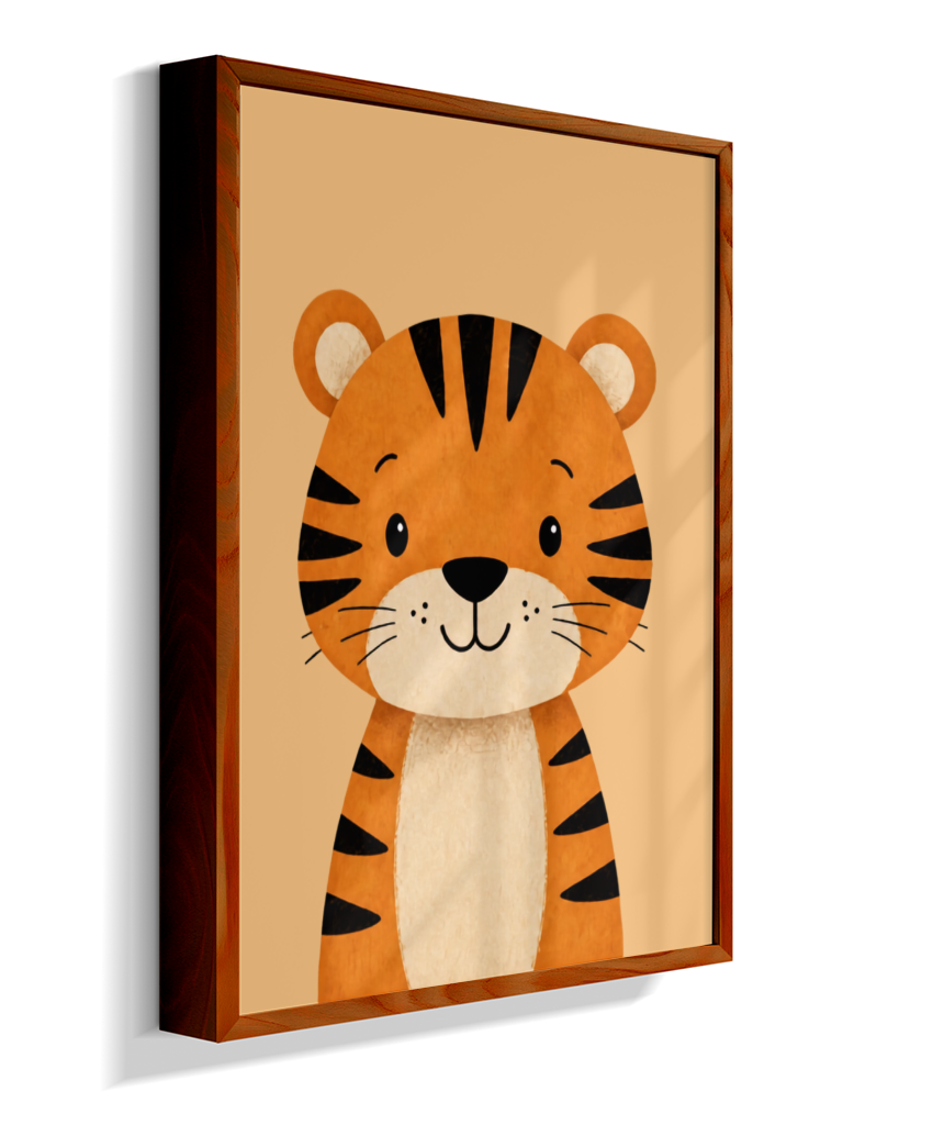 Tigre perfil (fundo amarelo)