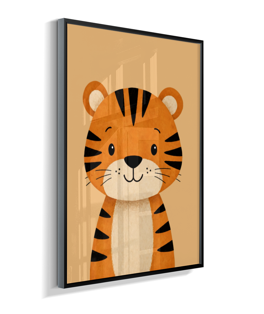 Tigre perfil (fundo amarelo)