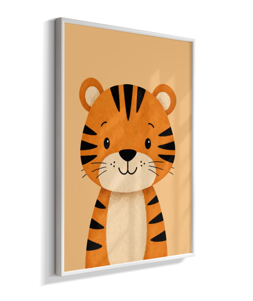 Tigre perfil (fundo amarelo)