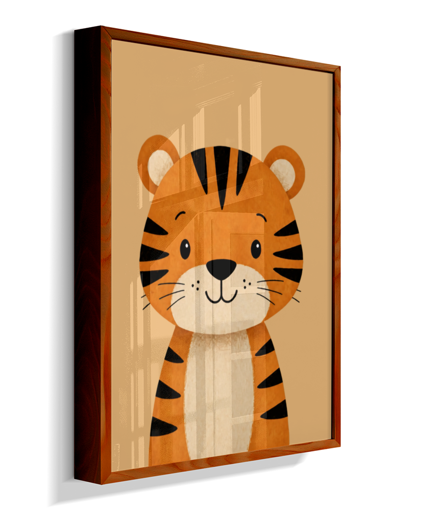 Tigre perfil (fundo amarelo)