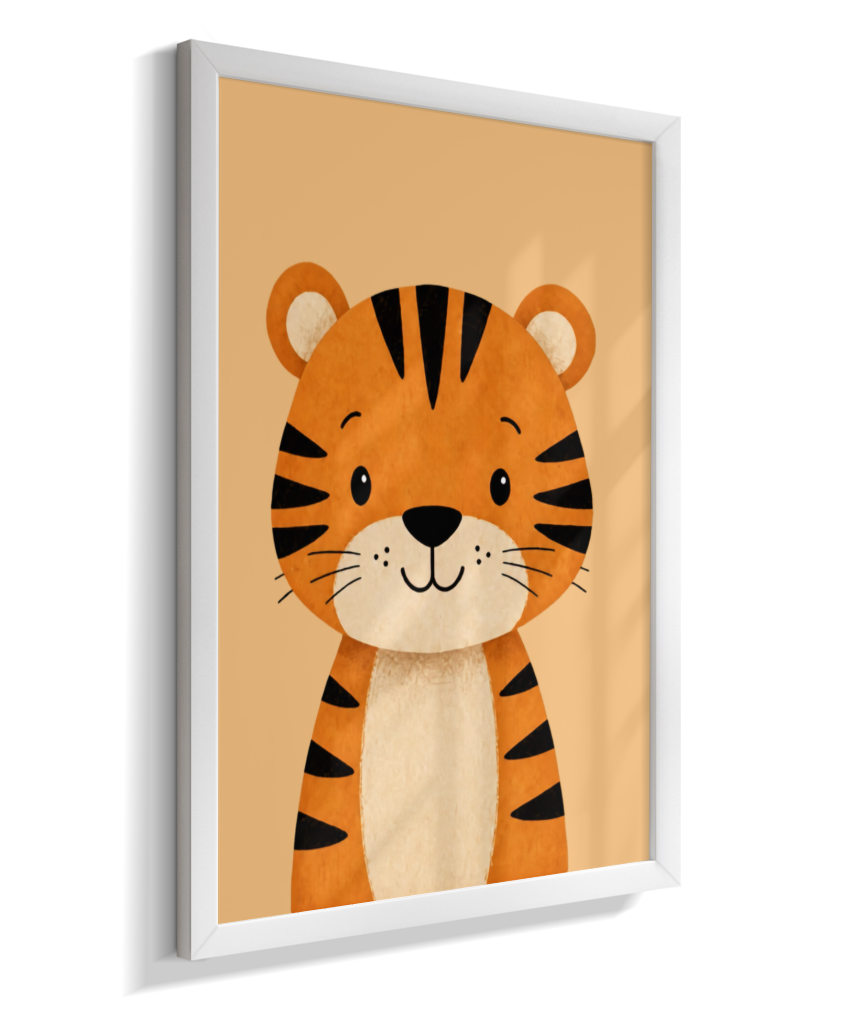 Tigre perfil (fundo amarelo)