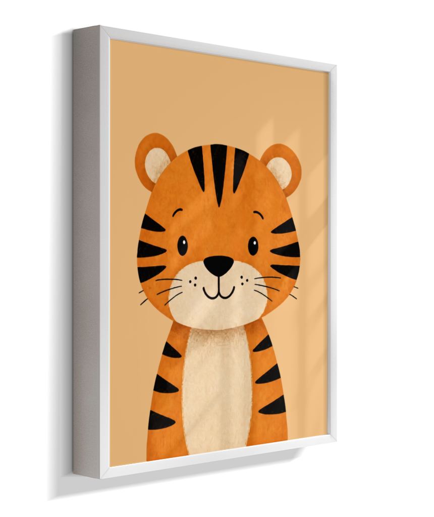 Tigre perfil (fundo amarelo)