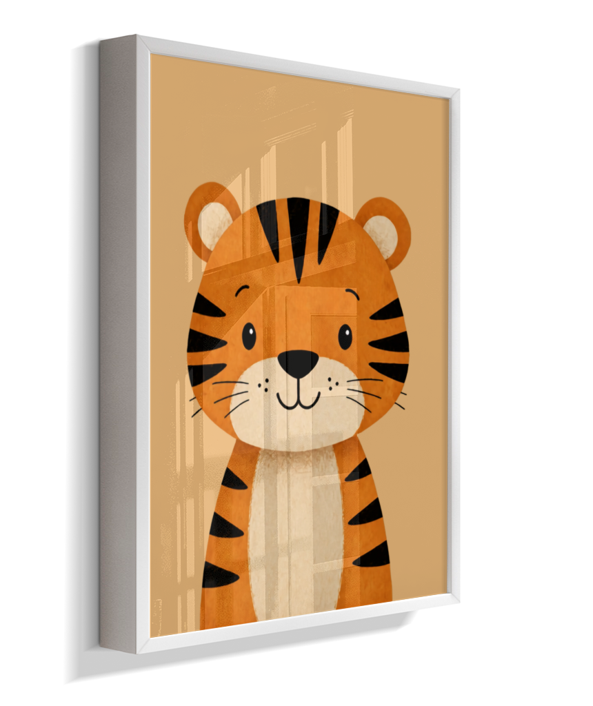 Tigre perfil (fundo amarelo)