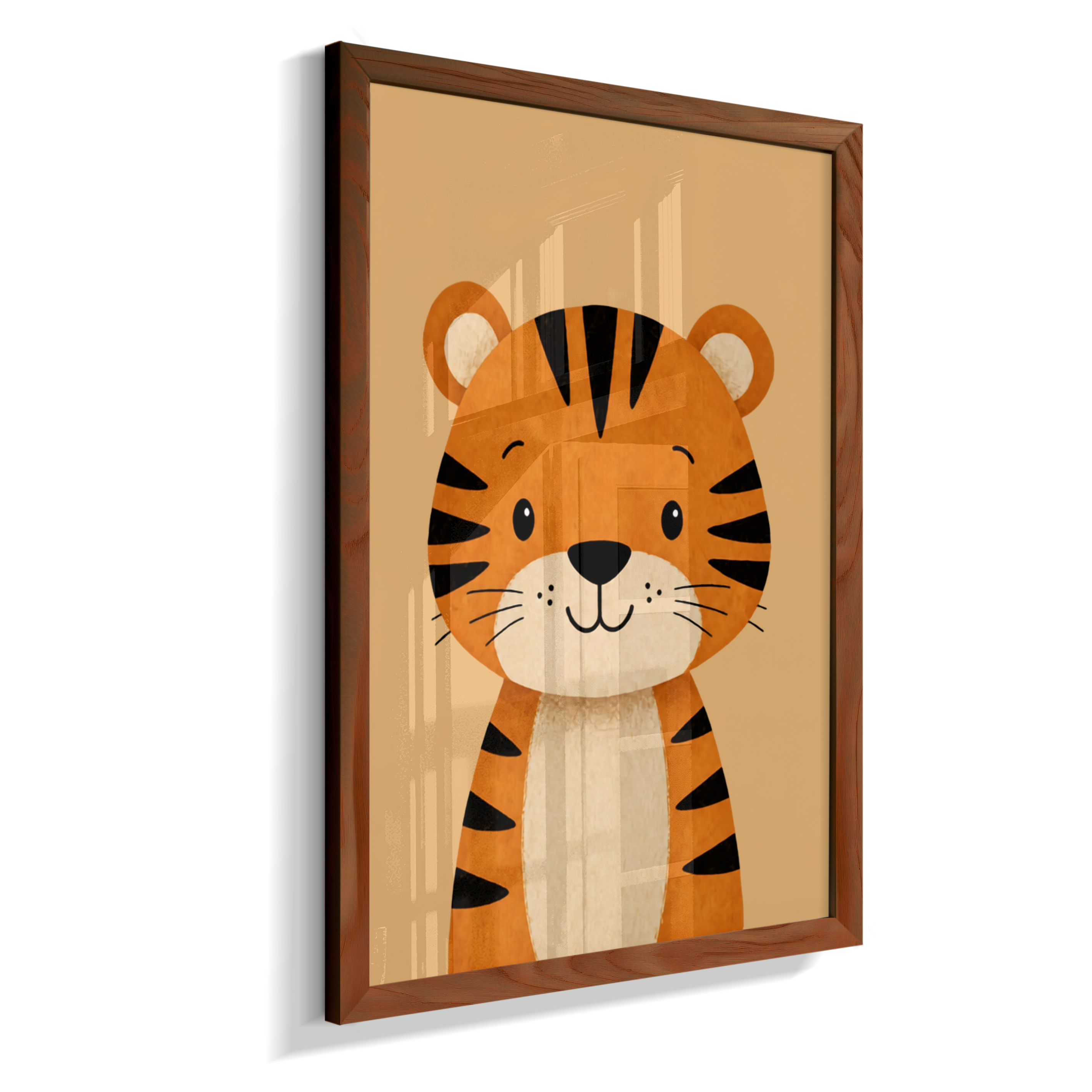 Tigre perfil (fundo amarelo)