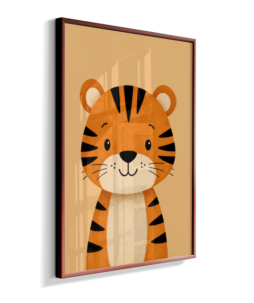 Tigre perfil (fundo amarelo)