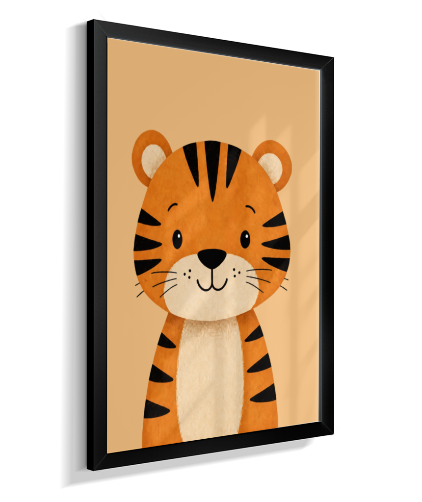 Tigre perfil (fundo amarelo)