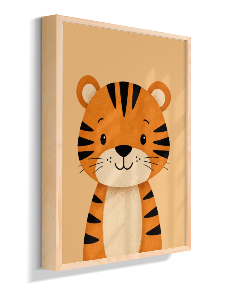 Tigre perfil (fundo amarelo)