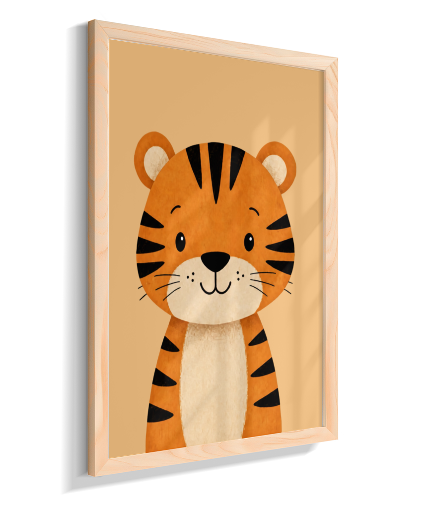 Tigre perfil (fundo amarelo)