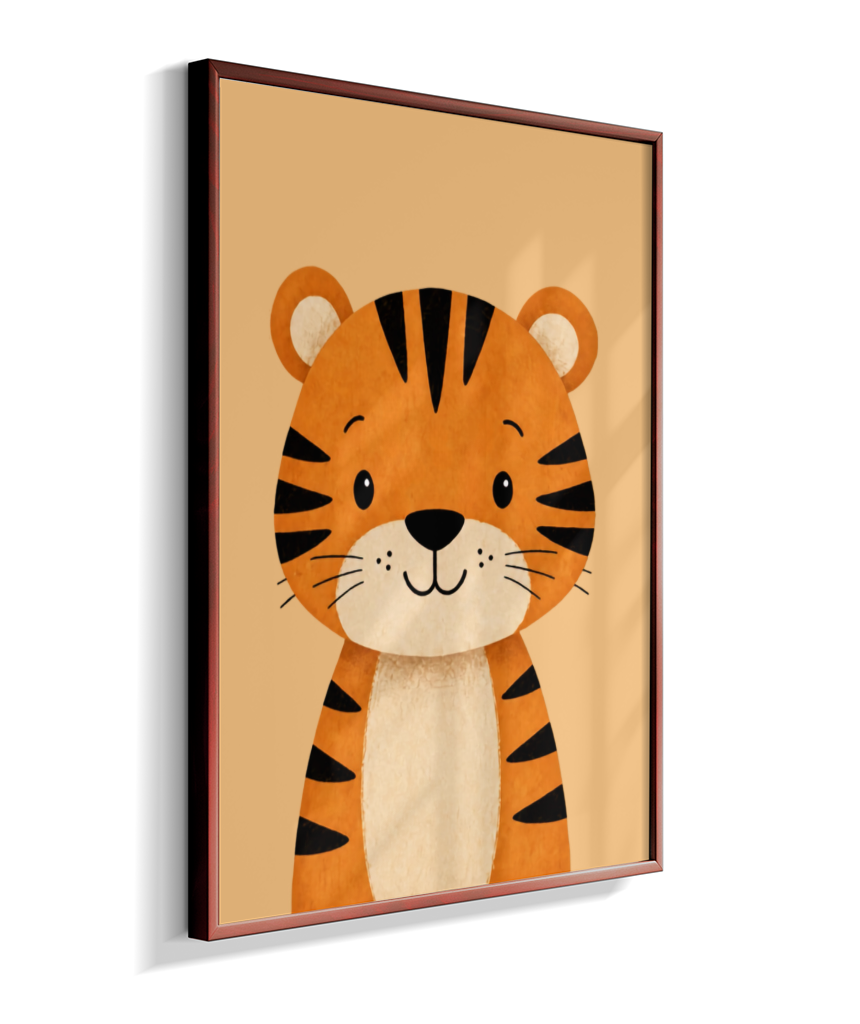 Tigre perfil (fundo amarelo)