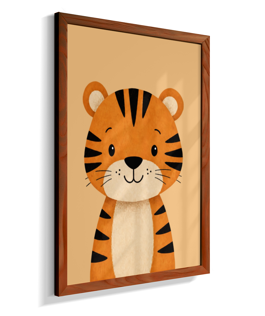Tigre perfil (fundo amarelo)