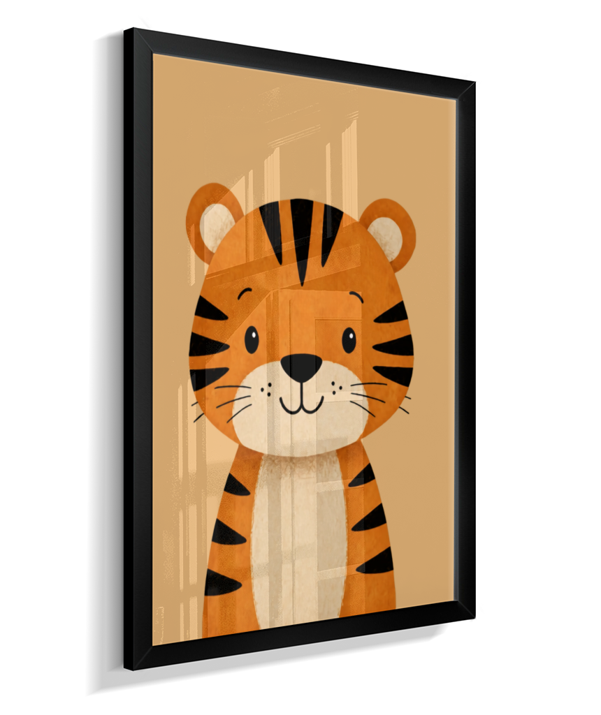 Tigre perfil (fundo amarelo)