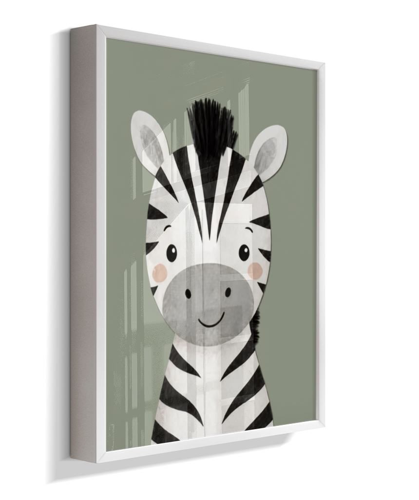 Zebra perfil (fundo azul)