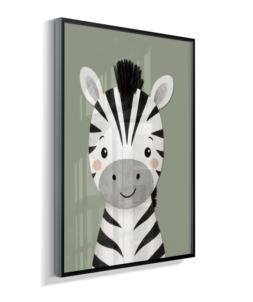 Zebra perfil (fundo azul)