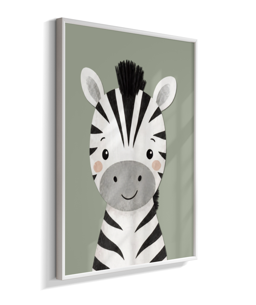 Zebra perfil (fundo azul)