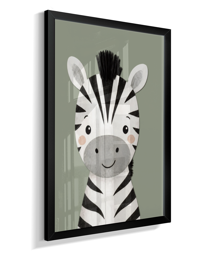 Zebra perfil (fundo azul)