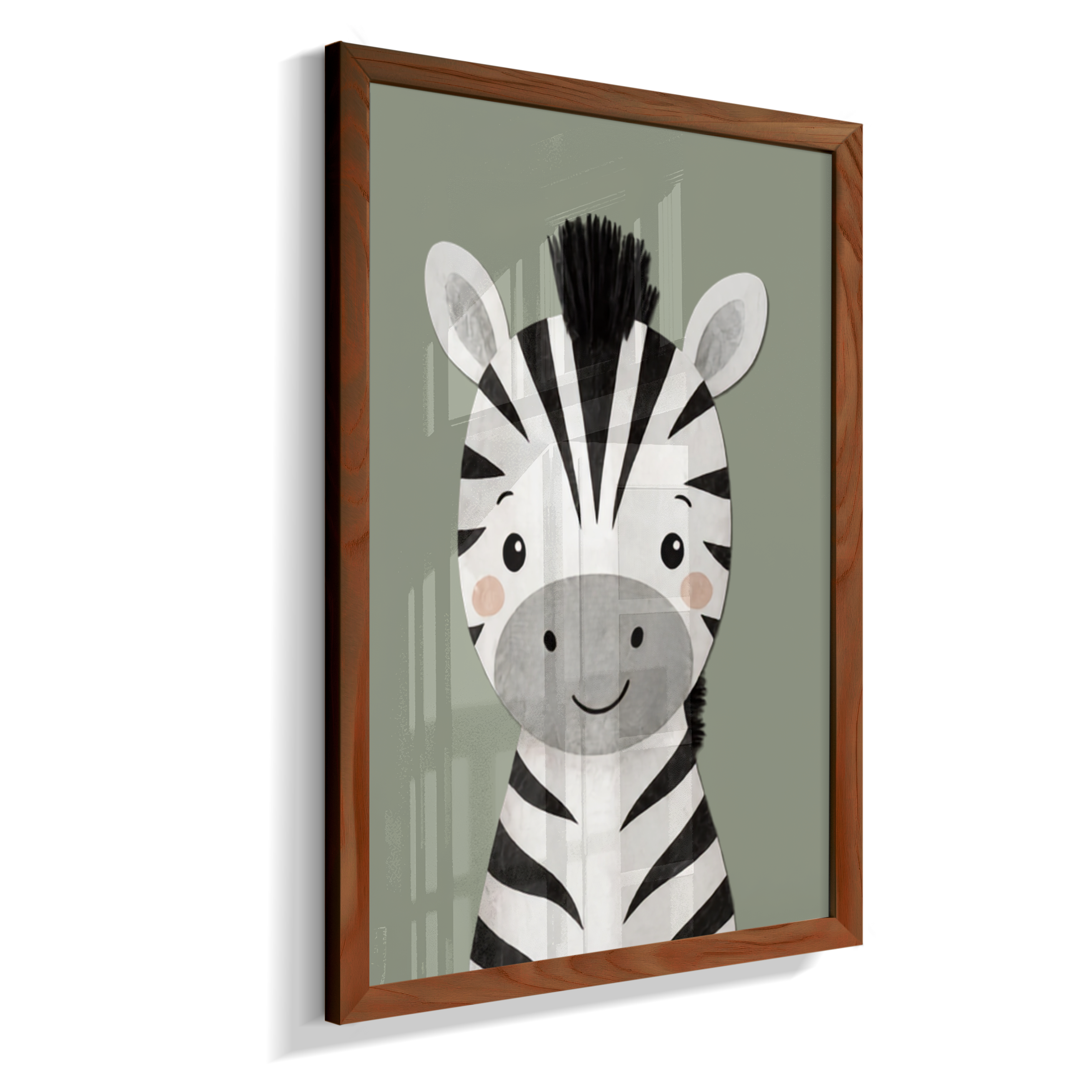Zebra perfil (fundo azul)