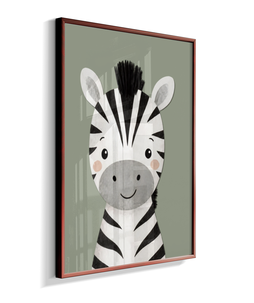 Zebra perfil (fundo azul)