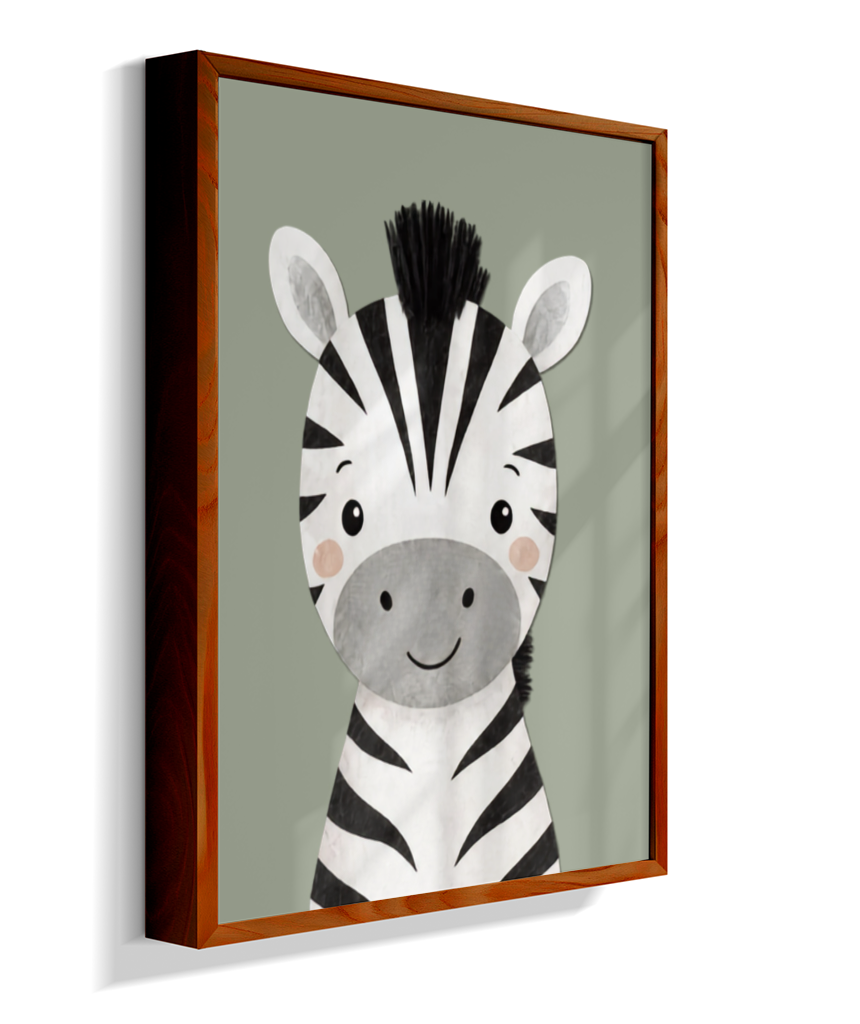 Zebra perfil (fundo azul)