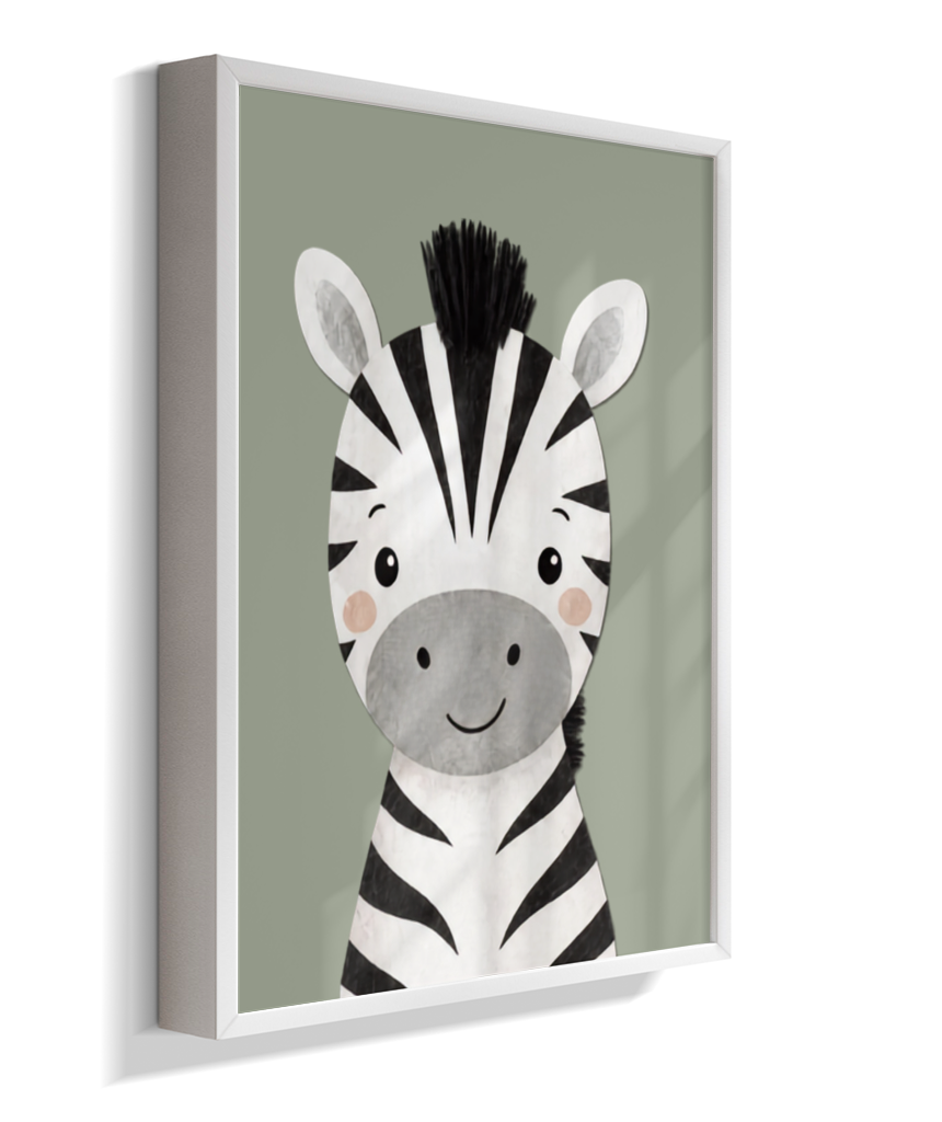 Zebra perfil (fundo azul)