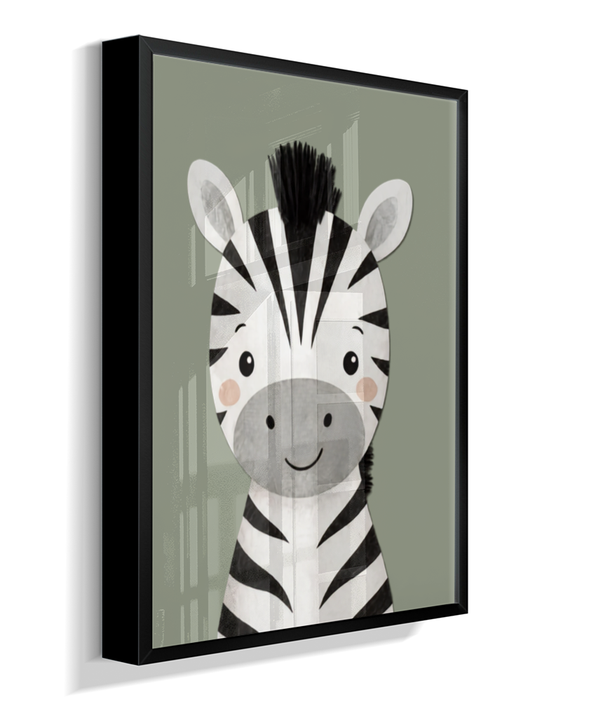 Zebra perfil (fundo azul)