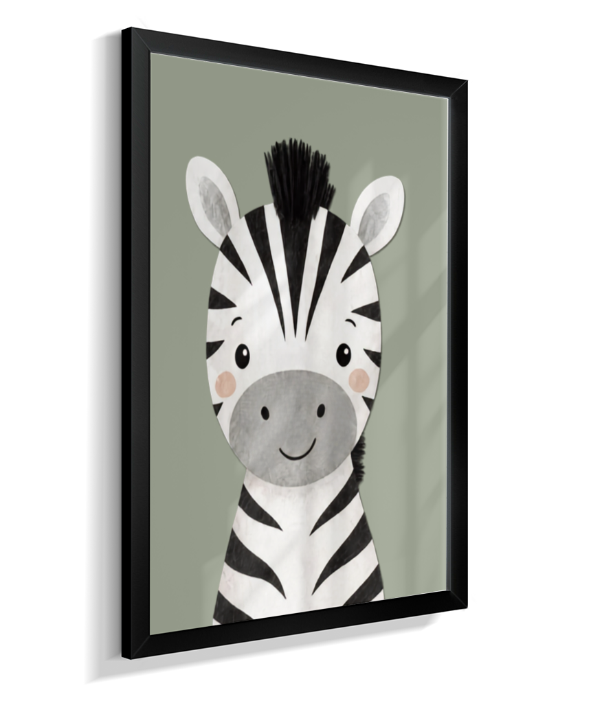 Zebra perfil (fundo azul)