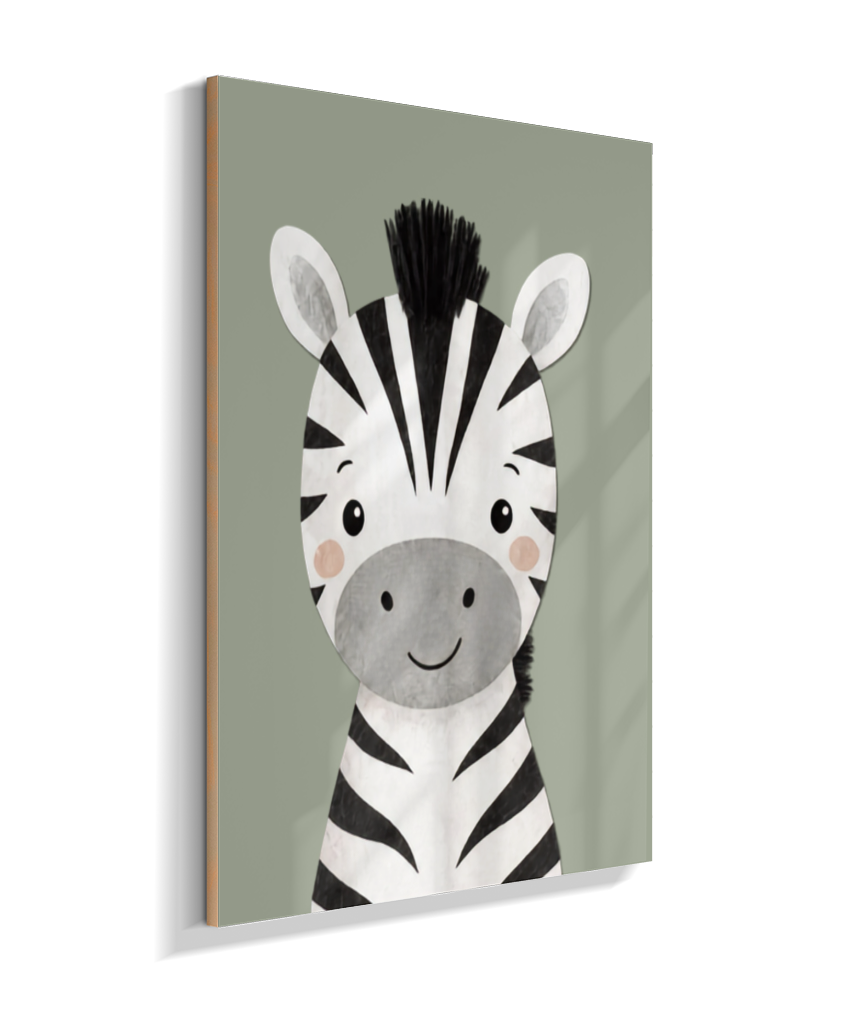 Zebra perfil (fundo azul)