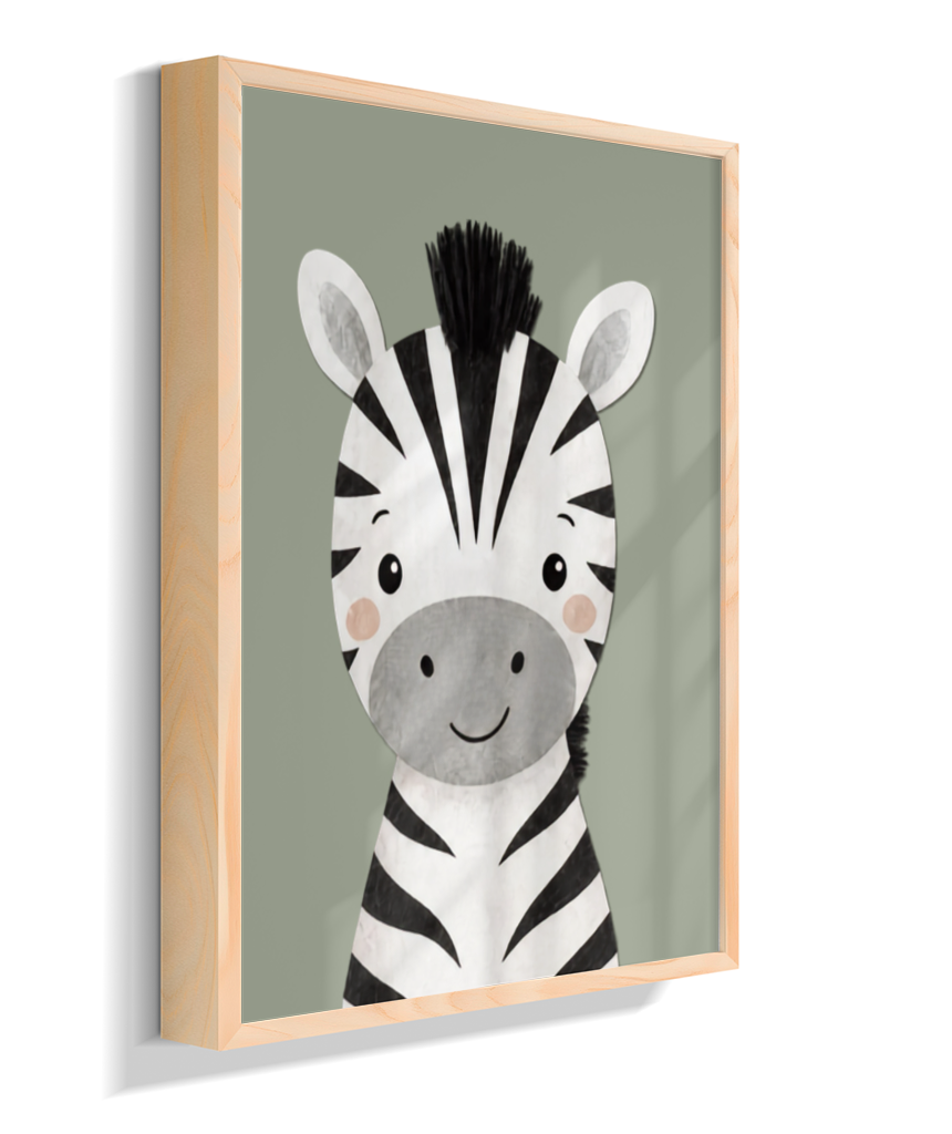 Zebra perfil (fundo azul)