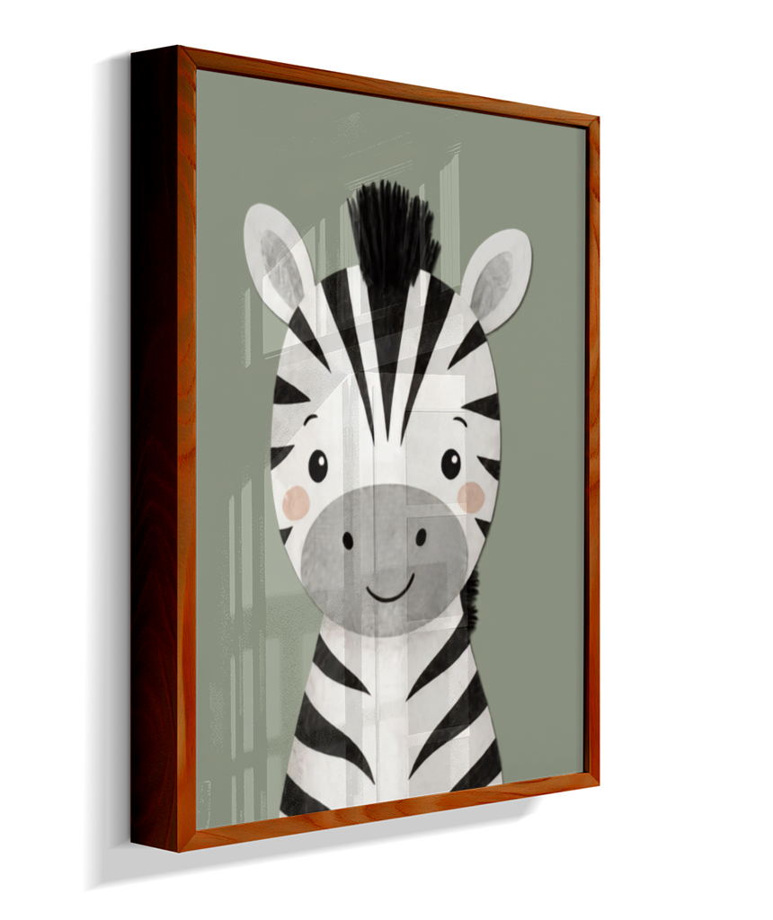 Zebra perfil (fundo azul)