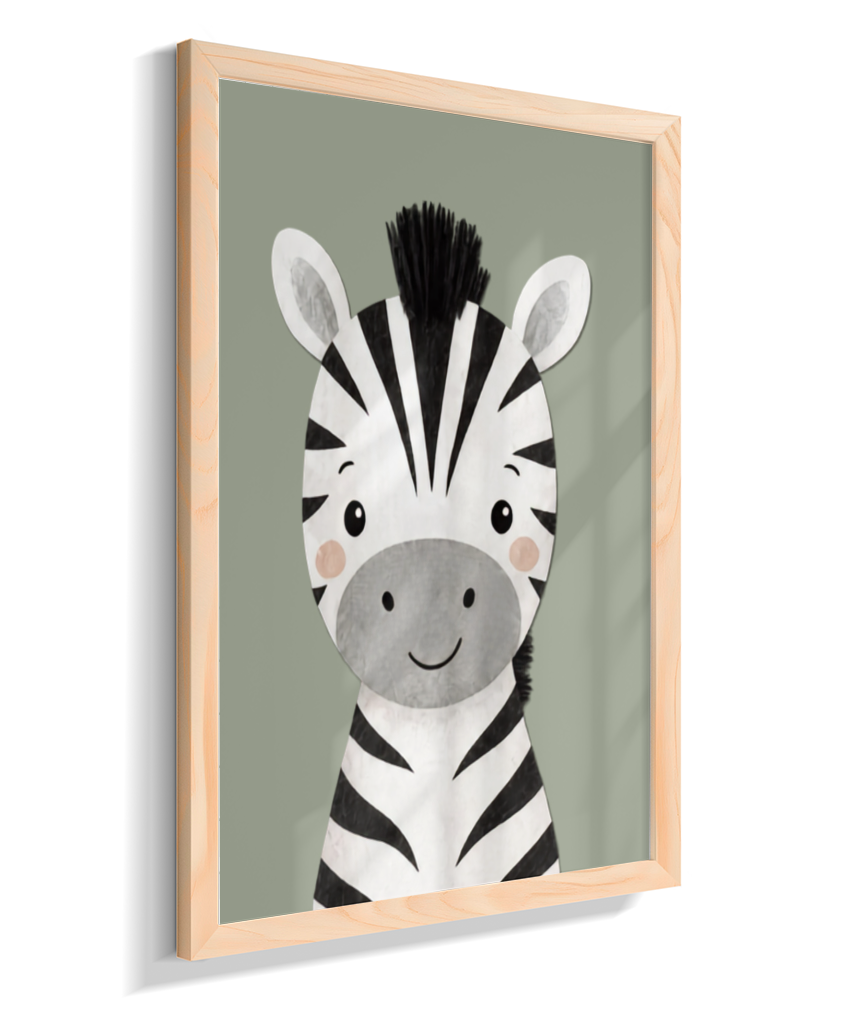 Zebra perfil (fundo azul)