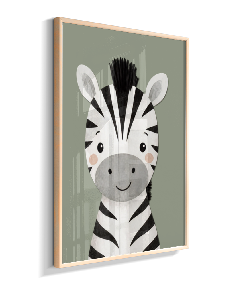 Zebra perfil (fundo azul)