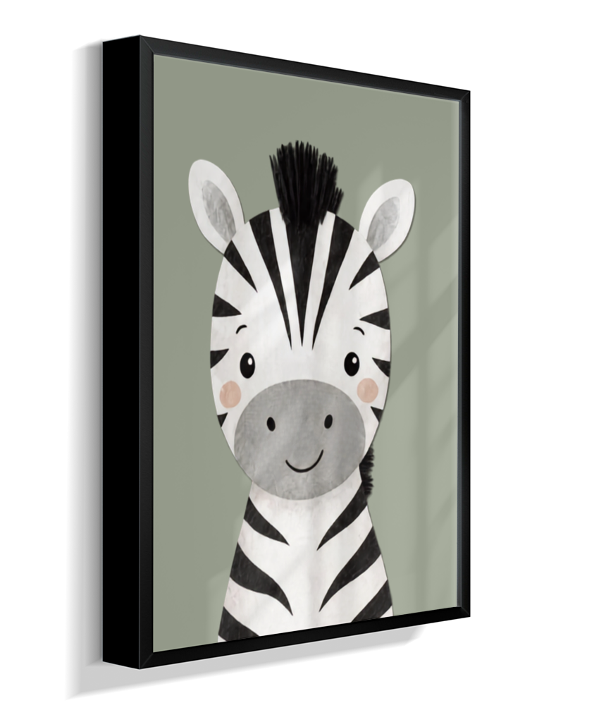 Zebra perfil (fundo azul)