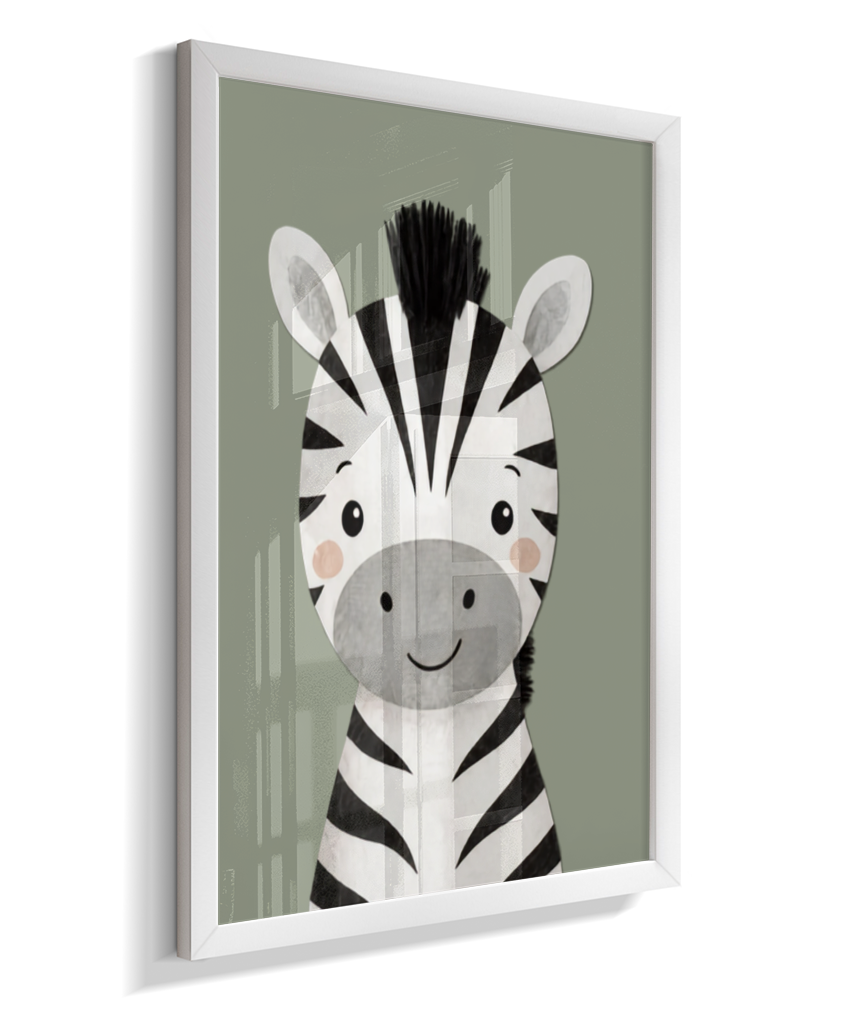 Zebra perfil (fundo azul)